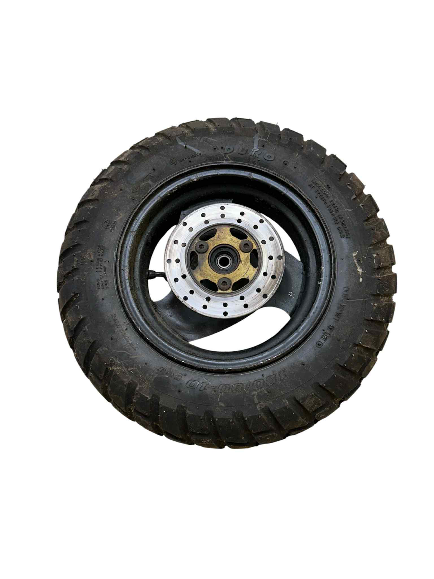 10" 3-egers forhjul - sort