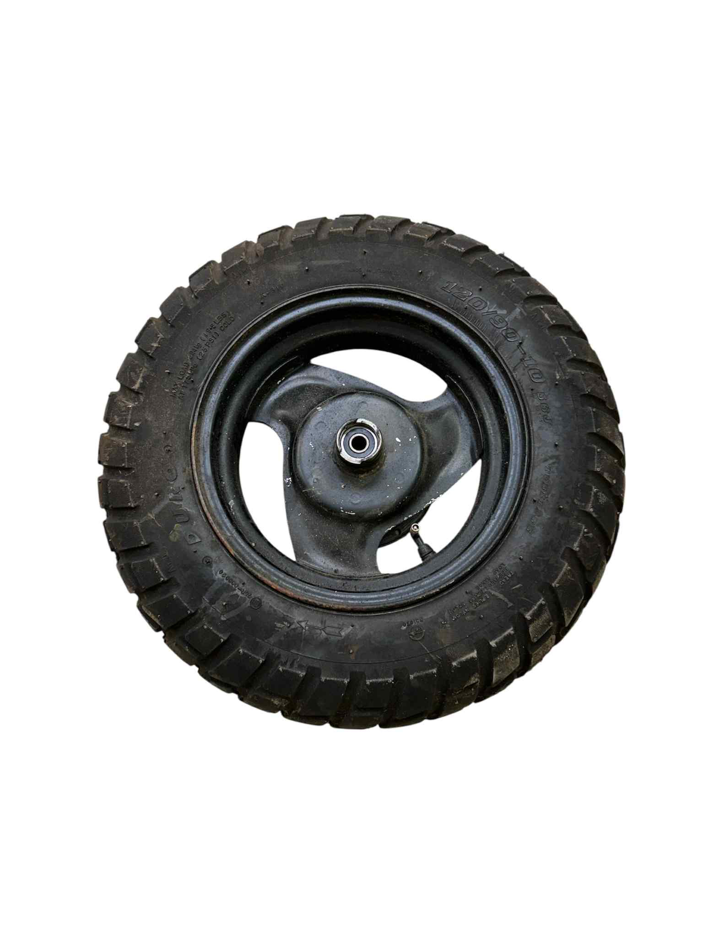 10" 3-egers forhjul - sort