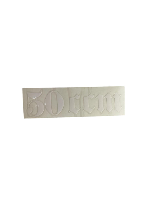 Sticker - 50ccm hvid-Knallertdele
