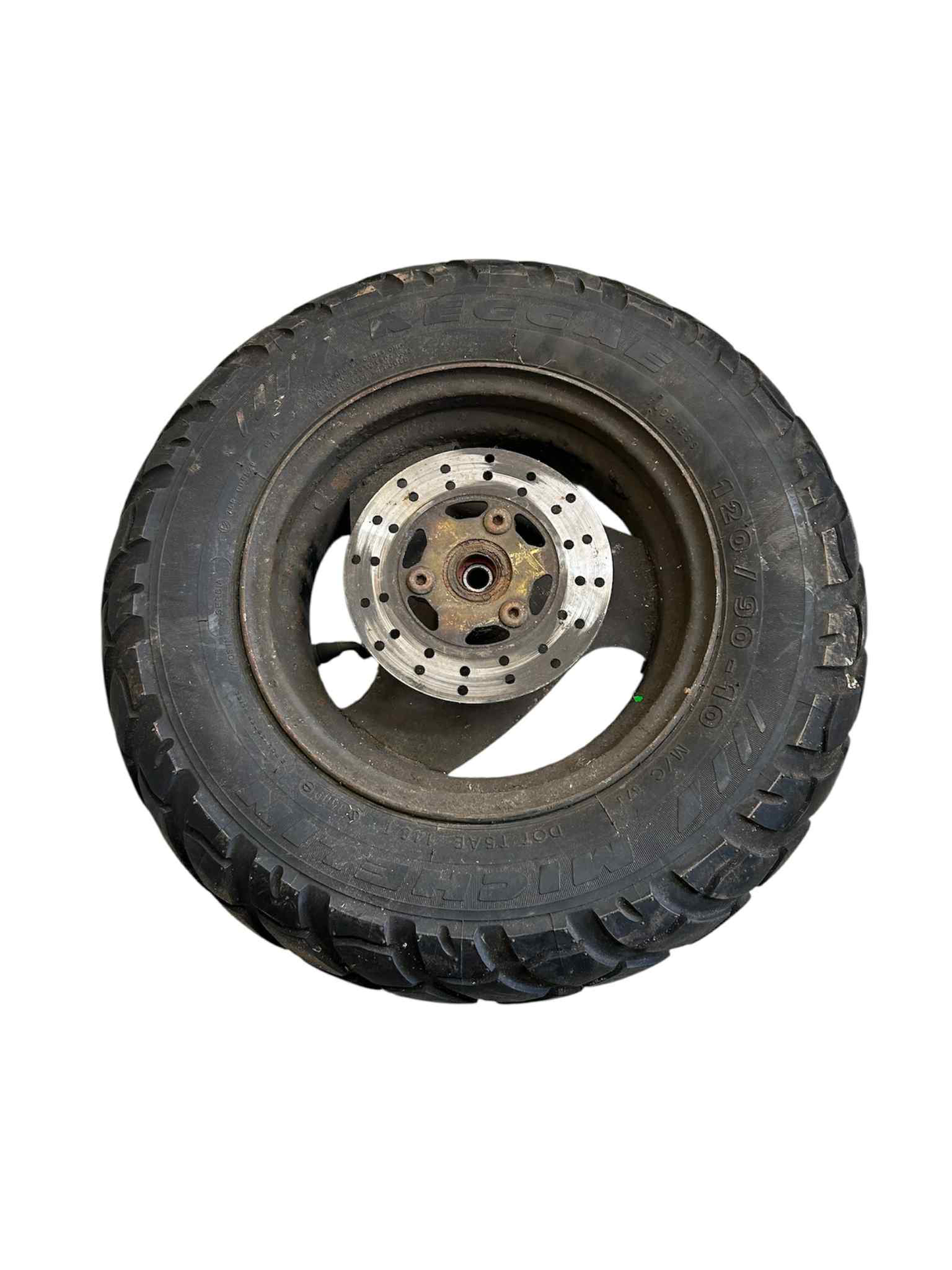10" 3-egers forhjul - sort