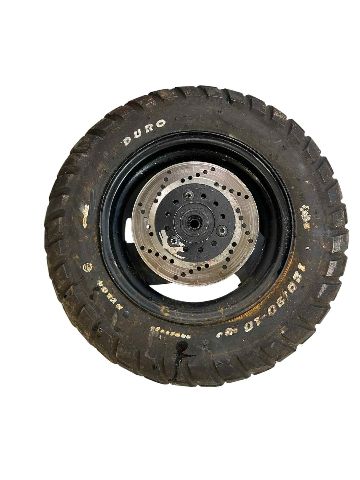 10" 3-egers forhjul - sort
