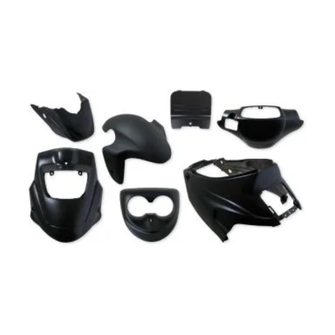 Skjoldsæt - mat sort-Knallertdele