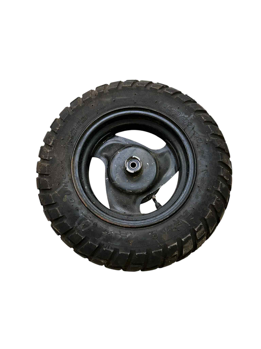 10" 3-egers forhjul - sort