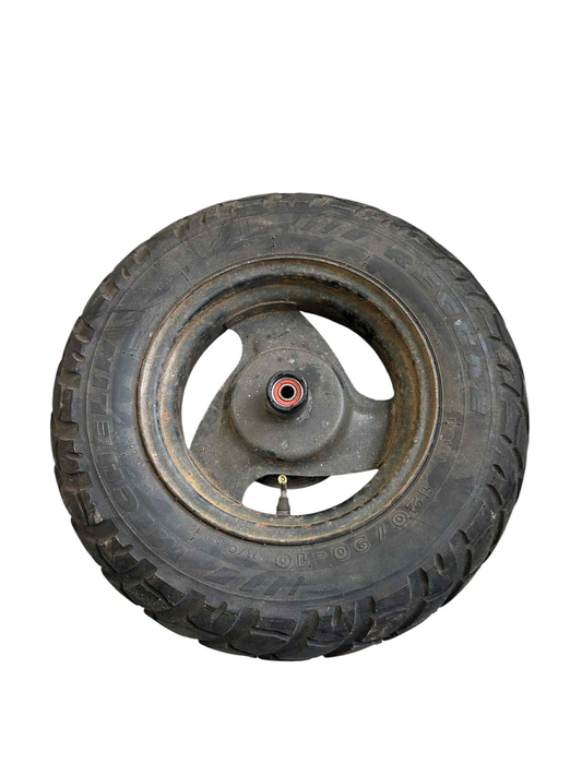 10" 3-egers forhjul - sort