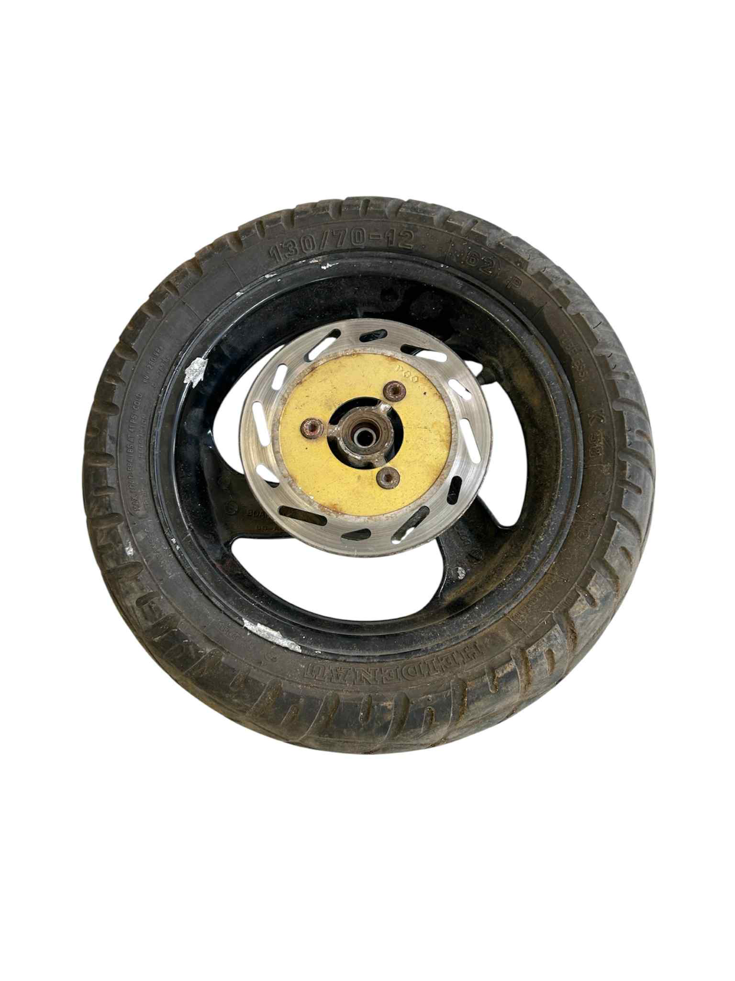 12" 3 egers forhjul - sort