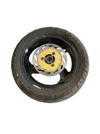 12" 3 egers forhjul - sort