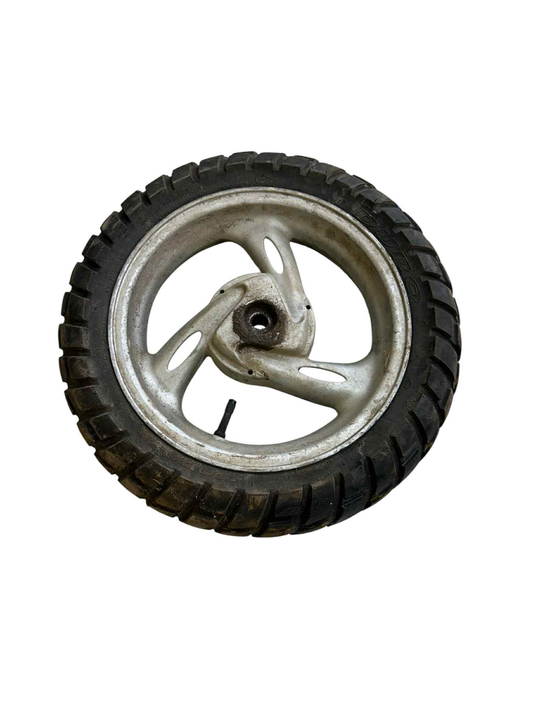 12" 3 egers baghjul - sølv