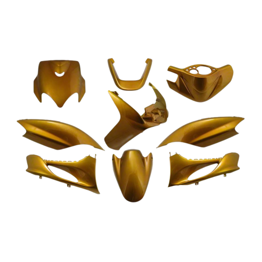 Skjoldsæt komplet - guld