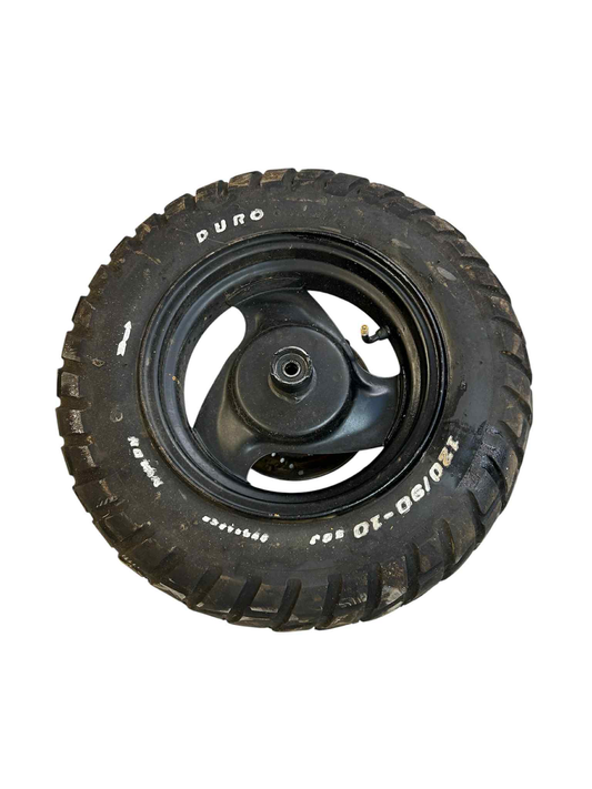 10" 3-egers forhjul - sort